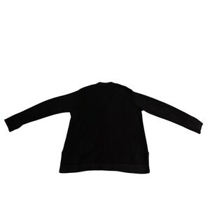 Peruvian Connection Black 100% Alpaca Wool Button Front Cardigan Long Wmns M